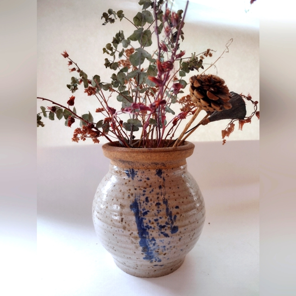Vintage pottery, glazed vessel
